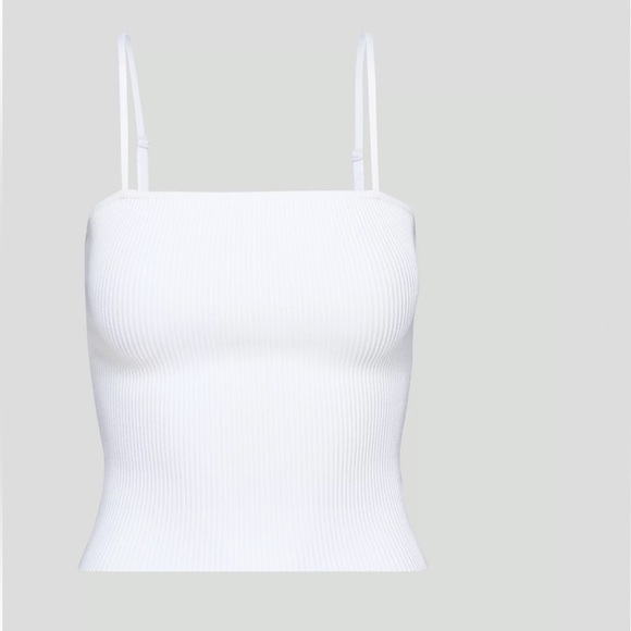 Aritzia White Sculpt Knit Cami Tank in L - Picture 2 of 2